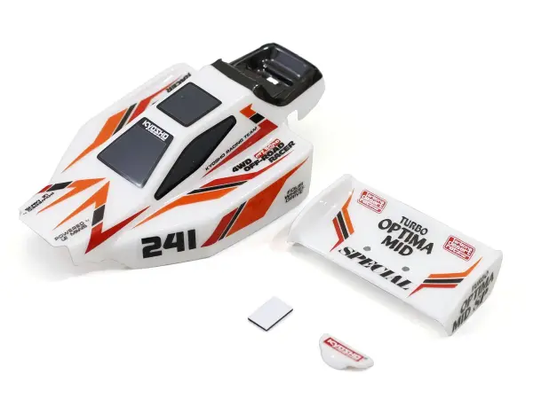 KYOSHO Pre-painted Mini-Z Buggy Turbo Optima Mid SP Body Set - White — image 1 of 2