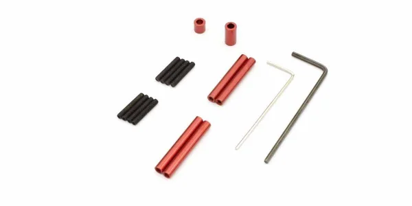 KYOSHO Aluminium red anodized Link Rod Set Mini-Z 4X4 MX01- WB 120mm