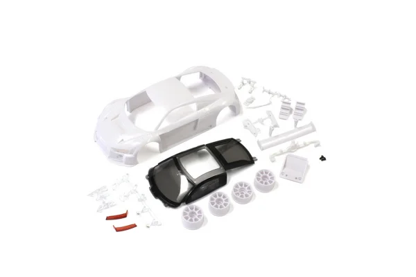Kyosho Body Shell - Audi R8 Lms 2015 Mini-Z + 2WD Rims (White Body) — image 2 of 3