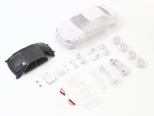 KYOSHO Bodyshell Subaru IMPREZA WRC 2002 Mini-Z + 4WD Rims (White Body) — image 1 of 2