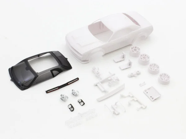 KYOSHO Bodyshell Dodge Challenger SRT Mini-Z + 4WD Rims (White Body) — image 1 of 2