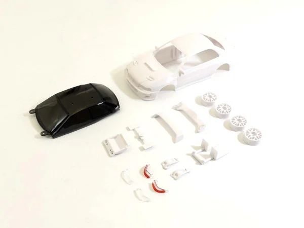 KYOSHO Bodyshell Subaru IMPREZA STI 22B Mini-Z + 4WD Rims (White Body) — image 1 of 3