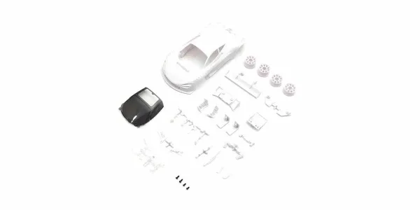 Kyosho Bodyshell McLaren 720S GT3 Mini-Z + 2WD Rims (White Body) — image 2 of 3