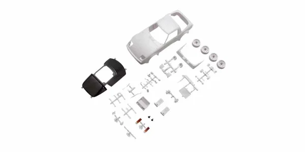 Kyosho Mini-Z Mazda RX-7 SA22C White Body Set w/2WD Rims &mdash; image 3 of 4
