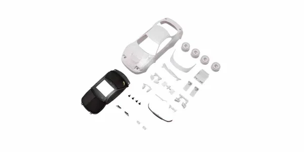 Bodyshell Toyota Celica Kyosho Mini-Z + 4WD Rims (White Body) &mdash; image 2 of 3