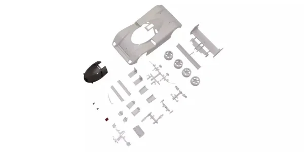 Kyosho Mini-Z Jaguar XJR-14 White Body Set + 2WD Rims
