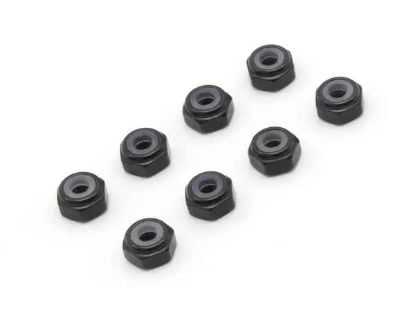 Kyosho Mini-Z M2 Nyloc Aluminium Wheel Nut (8) Black — image 1 of 3