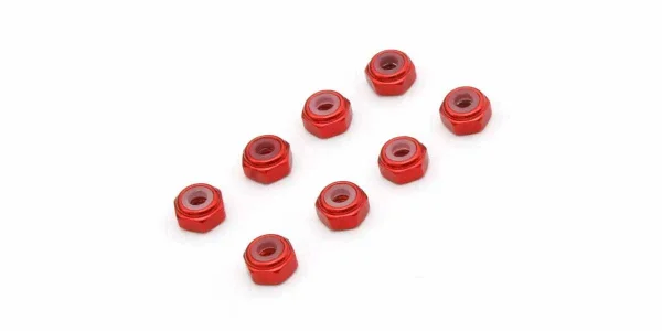Kyosho Mini-Z M2 Nyloc Aluminium Wheel Nut (8) Red