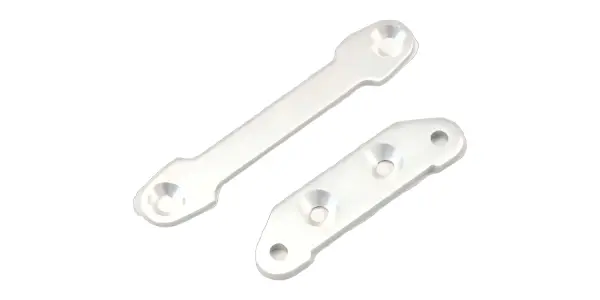Front suspension plate set Kyosho Optima (2) Silver — image 1 of 2