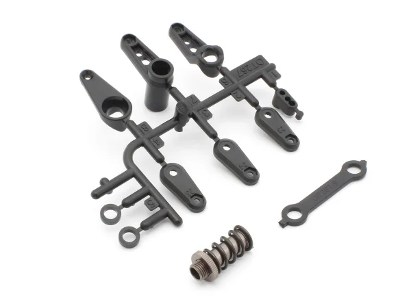 Servo Saver Set Kyosho Optima Mid - Gun Metal — image 1 of 2