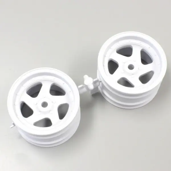 Kyosho Optima White 1.7 inches 5 Spokes Wheel (2)