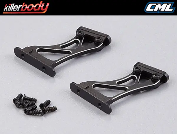 Killer Body Rear Wing Mount 1:10 High (CNC Aluminium) &mdash; image 4 of 4