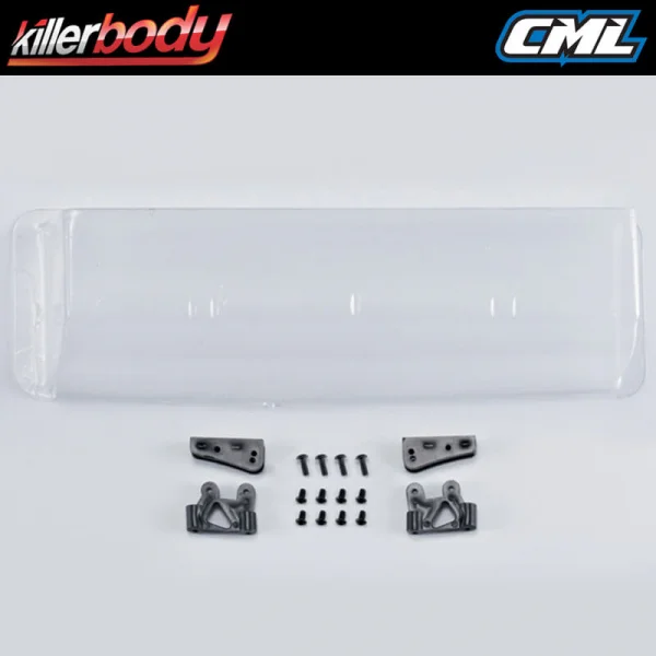 Killer Body Clear Lexan Rear Wing + Mounts For 1/7