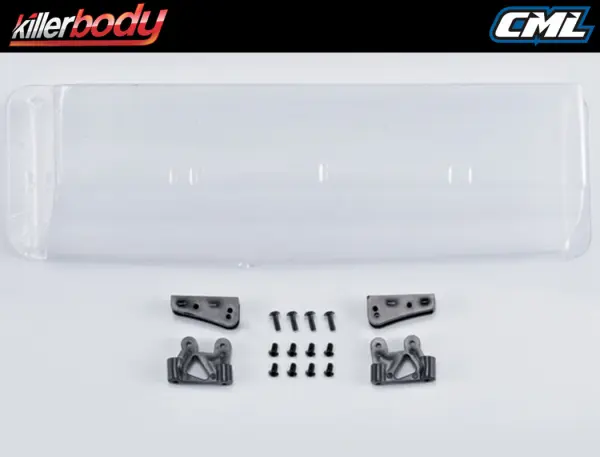 Killer Body Clear Lexan Rear Wing + Mounts For 1/7 — image 4 of 4