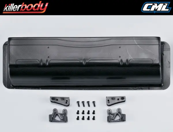 Killer Body Carbonfibre Lexan Rear Wing + Mounts For 1/7 — image 4 of 4