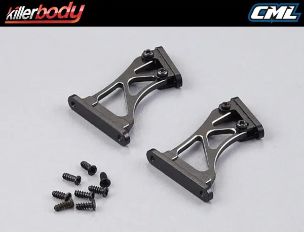 Killer Body Rear Wing Mount - High 1/7 (CNC Aluminium) &mdash; image 4 of 4