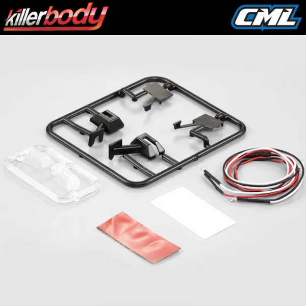 Killer Body Wing Mirror Type E W/LED Unit Set 1:10 Truck