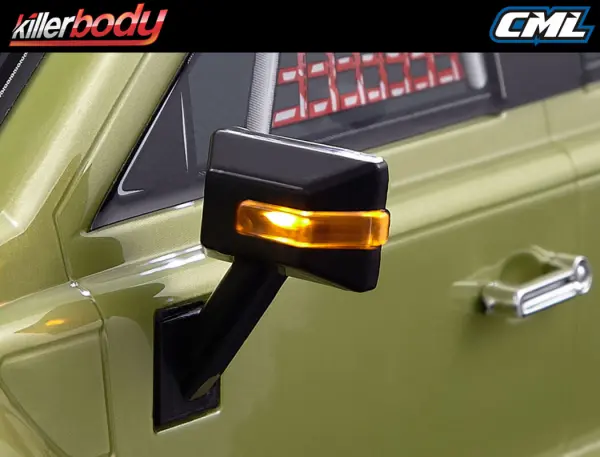Killer Body Wing Mirror Type E W/LED Unit Set 1:10 Truck &mdash; image 7 of 9