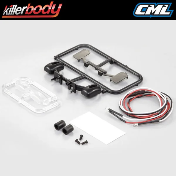 Killer Body Wing Mirror Type E W/LED Unit Set 1:10 Truck
