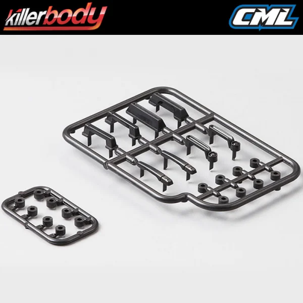 Killer Body Black Plastic Door Handle 1:10 Scale