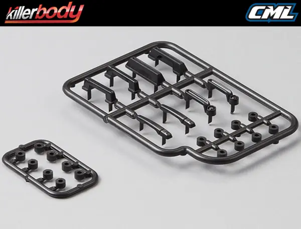 Killer Body Black Plastic Door Handle 1:10 Scale &mdash; image 5 of 12