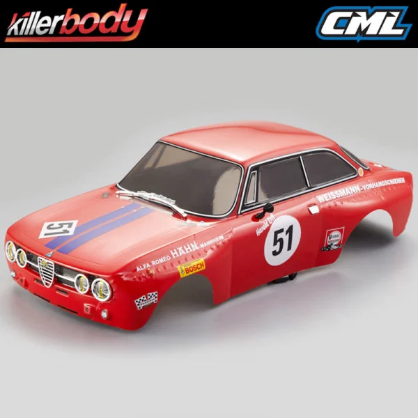 Killer Body Alfa Romeo 2000 Gtam 190mm Finished Body Red