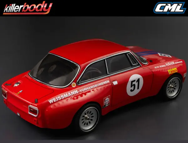 Killer Body Alfa Romeo 2000 Gtam 190mm Finished Body Red — image 13 of 13
