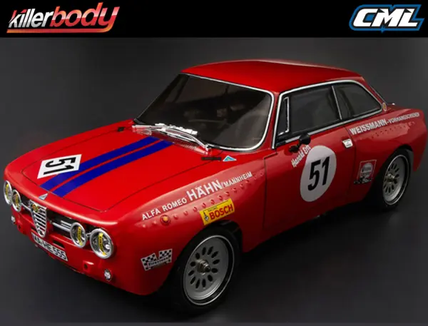 Killer Body Alfa Romeo 2000 Gtam 190mm Finished Body Red &mdash; image 3 of 12