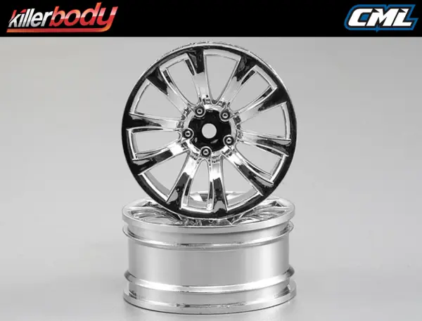 Killer Body Wheel 3mm Offset Chrome 10-Spoke 1:10 TC (4) — image 4 of 4