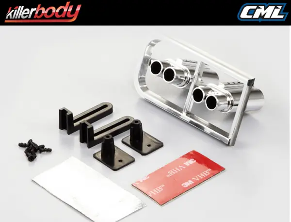 Killer Body Chrome Double Exhaust Pipe W/O LED — image 6 of 9