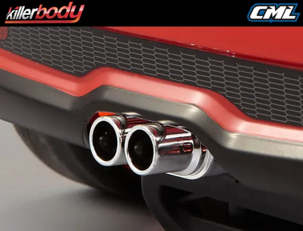 Killer Body Chrome Double Exhaust Pipe W/O LED — image 9 of 9