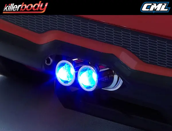 Killer Body Chrome Double Exhaust Pipe W/O LED — image 8 of 9