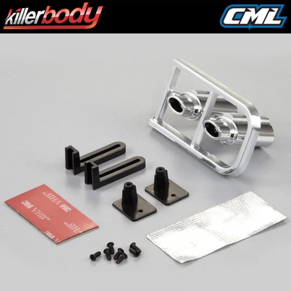 Killer Body Chrome Type A Oval Exhaust Pipe W/O LED