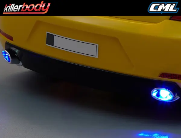 Killer Body Chrome Type A Oval Exhaust Pipe W/O LED — image 8 of 9