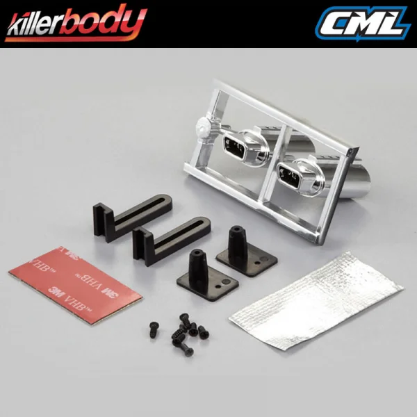 Killer Body Chrome Type B Square Exhaust Pipe W/O LED