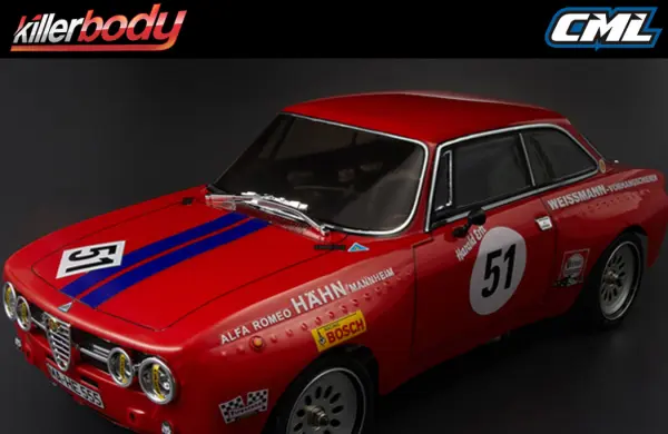 Killer Body Alfa Romeo 2000 Gtam 190mm Clear Body — image 6 of 7