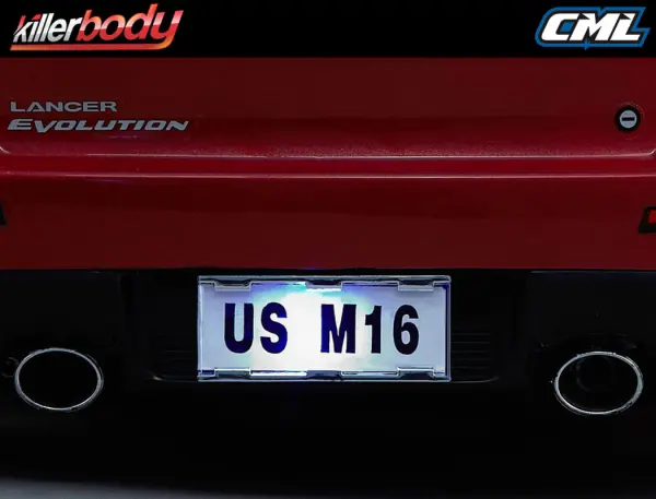 Killer Body Number Plate W/LED Unit Set 1:10 Touring Car &mdash; image 6 of 6