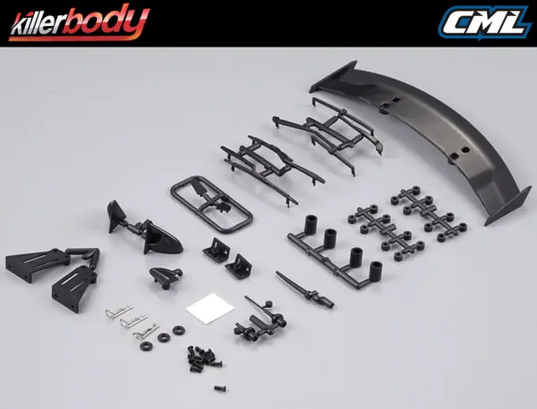 Killer Body 1:10 TC Basic Plastic Parts (Black Finish) — image 2 of 20
