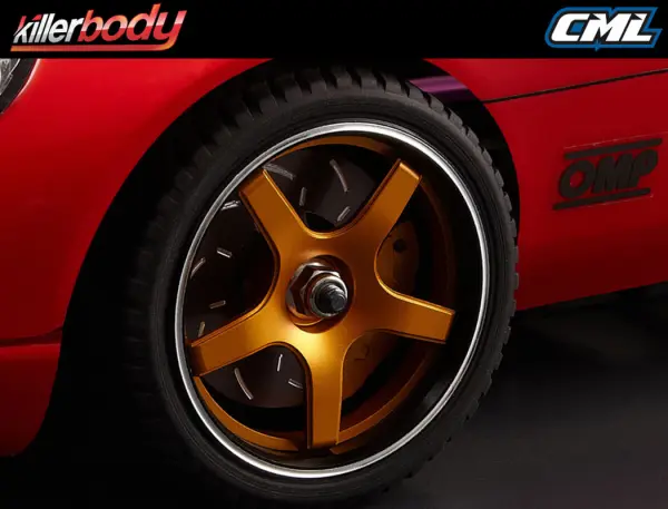 Killer Body Caliper Brake Disc Grey/Gold 4Pc (CNC Aluminium) — image 6 of 6