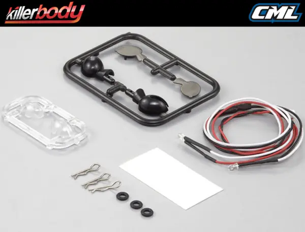 Killer Body Wing Mirror With LED Unit Set 1:10 Touring Car — image 5 of 6