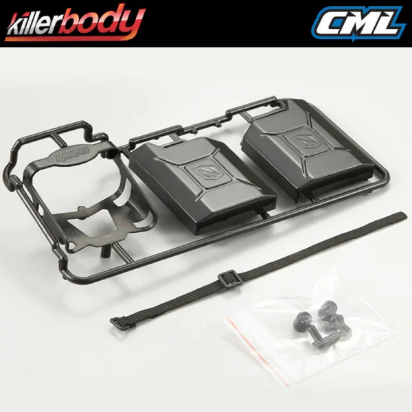 Killer Body Black Plastic Jerry Can Set