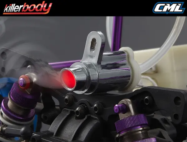 Killer Body Smoky Exhaust Pipe With LED Unit Set — image 2 of 14