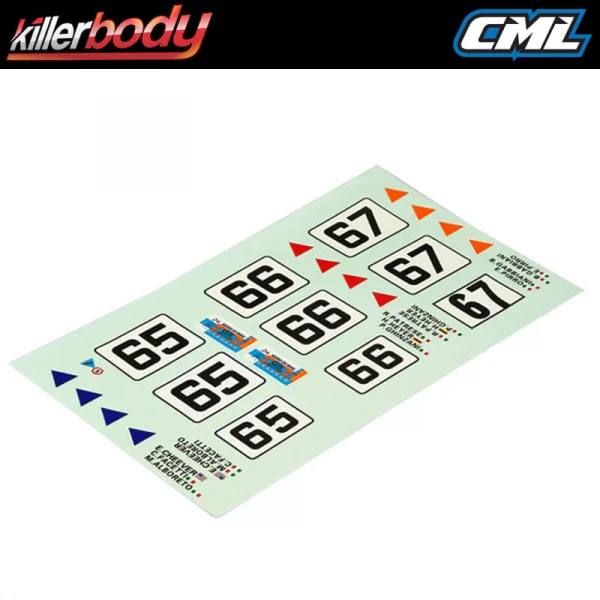 Killer Body Decal Sheet Lancia Beta Montecarlo (Num/Drivers)