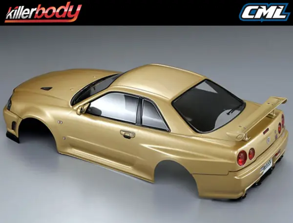 Killer Body Nissan Skyline R34 195mm Finished Body-Gold — image 6 of 20