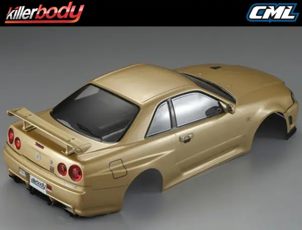 Killer Body Nissan Skyline R34 195mm Finished Body-Gold — image 4 of 20