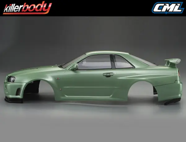 Killer Body Nissan Skyline R34 195mm Finished Body-Green — image 9 of 20