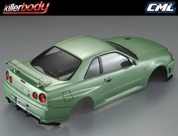 Killer Body Nissan Skyline R34 195mm Finished Body-Green — image 6 of 20