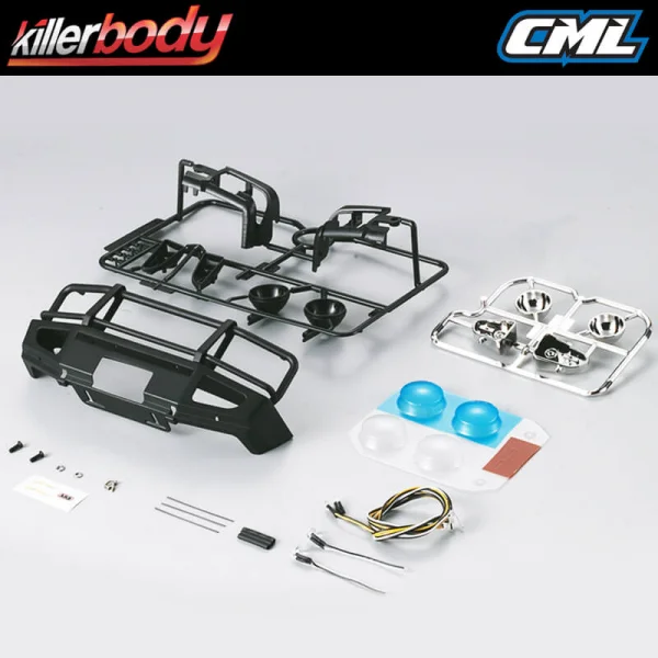 Killer Body 1:10 Alloy Bumper With LED Upgrade Sets Matt/Black