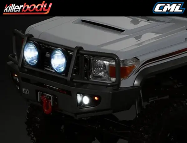 Killer Body 1:10 Alloy Bumper With LED Upgrade Sets Matt/Black — image 2 of 11