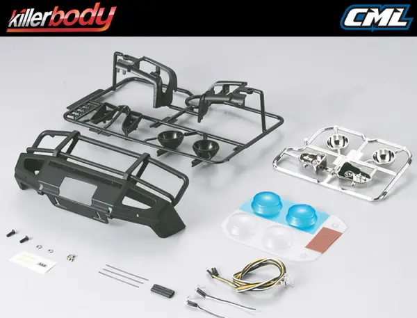 Killer Body 1:10 Alloy Bumper With LED Upgrade Sets Matt/Black — image 5 of 11